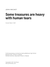 Some treasures are heavy with human tears Concert Band sheet music cover